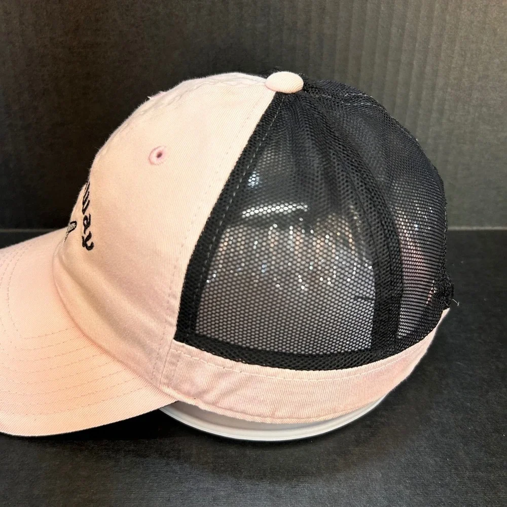 Rhinestone Chevron Womens Light Pink Callaway Golf Trucker Hat Adjustable OSFM